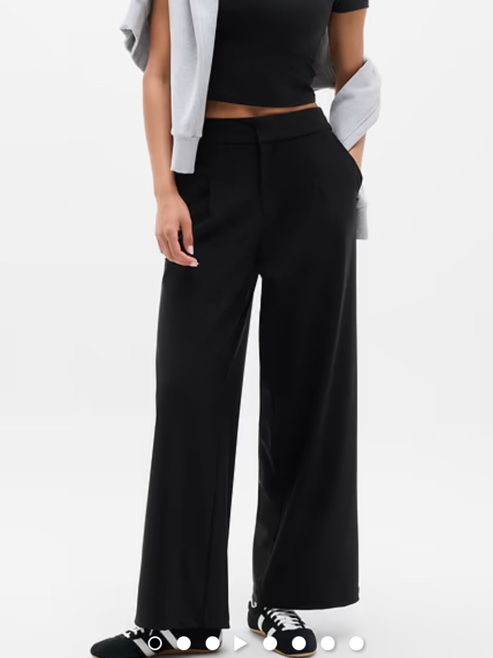 Athleta womens black pinnacle high rise trouser pants 14